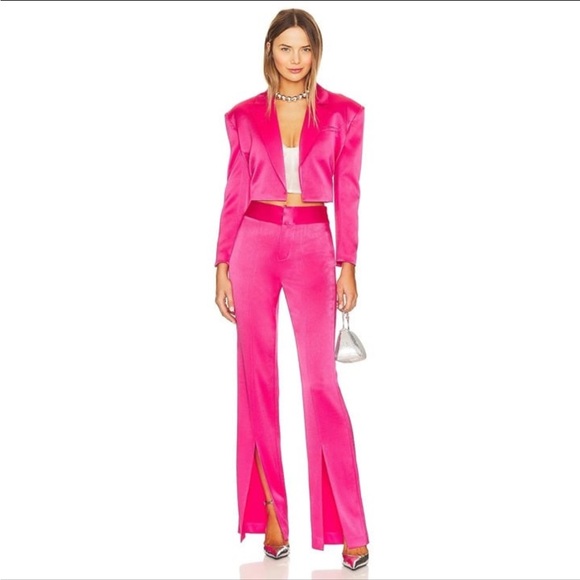 Alice and Olivia pink candy crop blazer - Picture 2 of 3